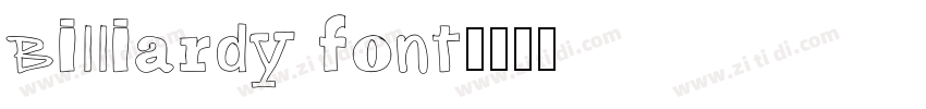 Billiardy font字体转换